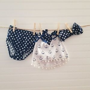 Baby girl nautical set